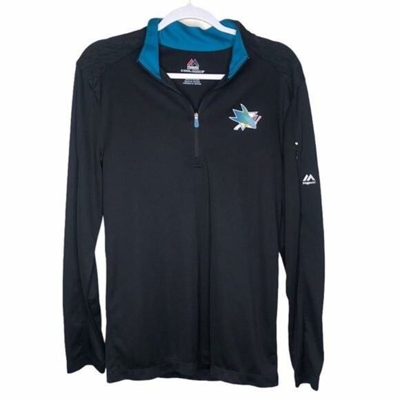 Majestic Other - Majestic Mens Size S Black Cool Base Long Sleeve San Jose Shark Pullover